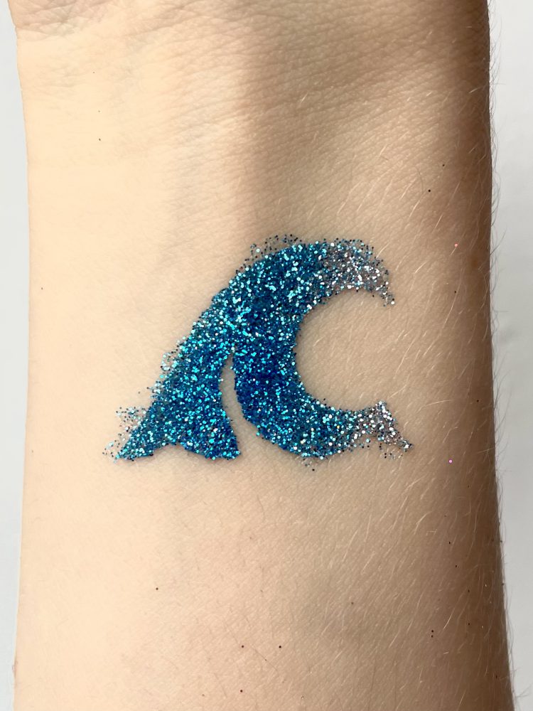 Glitzertattoo Welle